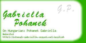 gabriella pohanek business card